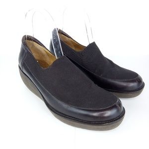 Donald J Pliner Womens Leather Wedges Size 8 Brown Shoes